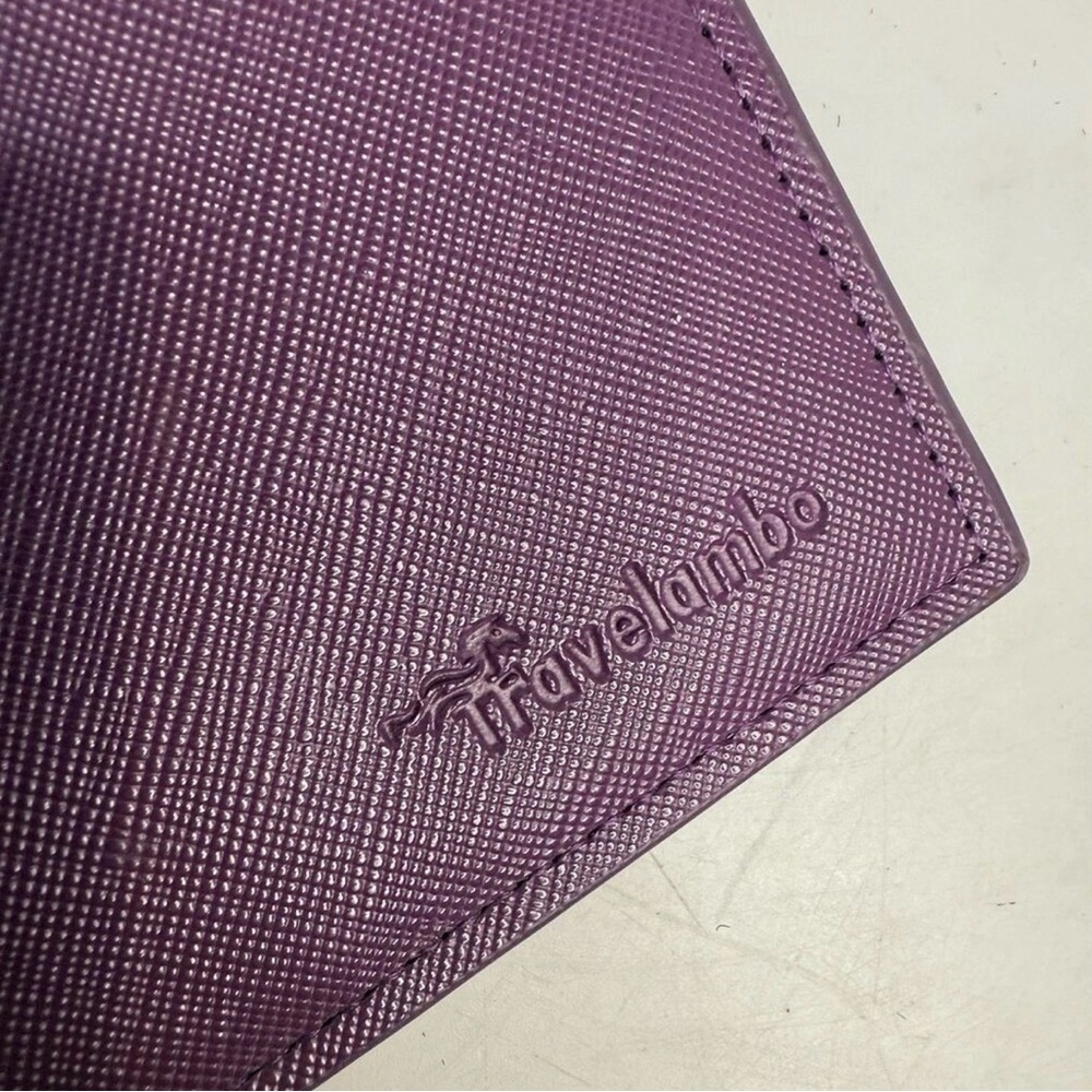 Purple Long Zip Wallet with Card Slots - Picture 4 of 7